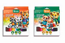 Карандаши 24цв. SchoolФормат "Яркие зверята" КЦ24-ЯЗВ шестигр.,к/к