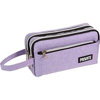 Пенал-косметичка deVENTE 225*110*90 "Private" 7029504 (80предм.) сиренев.,полиэстер,2отд.