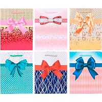 Пакет подар. бум. deVENTE "Bow" 9041019 вертик.,26*32*10см,конгр.,210 г/м2,асс.4диз.