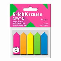 Набор самокл. этикеток-закладок EK 12*45мм "Neon Arrows" 61555 пластик.,5цв.,125л.