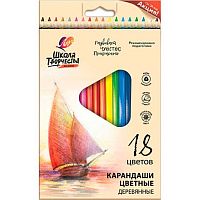 Карандаши 18цв. ЛУЧ "Школа творчества" 30С 1807-08 трёхгр.
