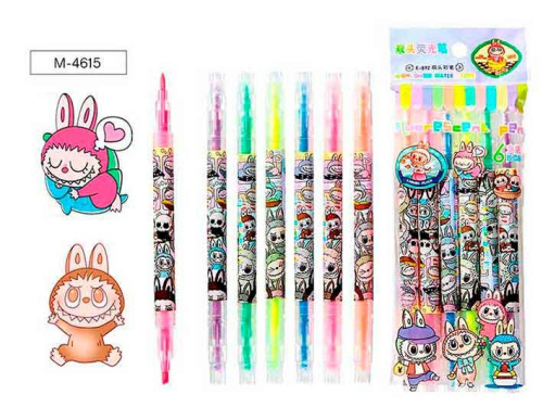 Набор маркеров текст. 6цв. MAZARI "Зубастик" M-4615 двустор.,пулев.1мм,скош.3мм,ОПП-уп. Набор маркеров текст. 6цв. MAZARI "Зубастик" M-4615 двустор.,пулев.1мм,скош.3мм,ОПП-уп.