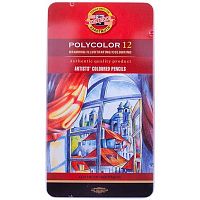 Карандаши 12цв. KOH-I-NOOR "Polycolor" 3822012002PL металл.короб.