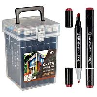 Маркеры д/скетчинга 36цв. ФЕНИКС "Архитектура" 65493 двухстор.,чёрн.корп.,спирт.основа