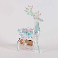 Игрушка ел. ЛЬДИНКА "Олень" 231367 акрил,15см,прозр./радуж.перламутр