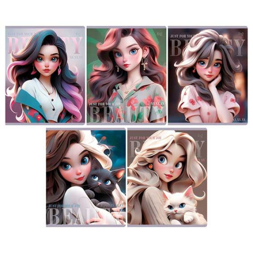 Тетрадь 40л. (клетка) BG "Beauty" 59345