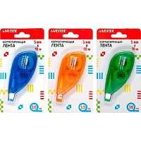 Коррект. лента deVENTE 5мм*10м 4062106 фрон.аппл.,цв.асс.,карт.блист.