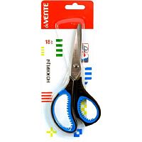 Ножницы 18см deVENTE 4091312 двухцв.прорезин.кольца с лепестками блистер