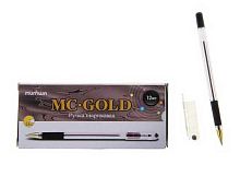 Ручка масл. шар. MunHwa MC GOLD черная BMC-01 0.5мм с держателем (со штрихкодом)