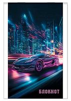 Блокнот А7  16л. АППЛИКА "Ночное авто" С1550-154 клетка