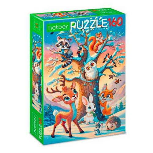 Пазлы  160 ХАТ А4 ECO "Лесные жители" 35209