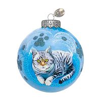 Шар КОЛОМЕЕВ "Шотландская кошка" КУ-80-244147 стекло, 8см,подар.уп.