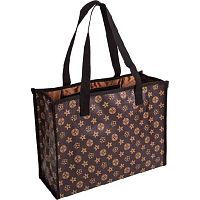 Сумка-шоппер deVENTE "Monogram" 7046474 коричн.,антиванд.кож.зам.,35*27*14см