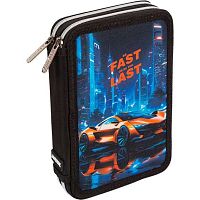 Пенал 2отд. 210*140*52 deVENTE "Fast Or Last" 7012501 (44предм.) на молн.,полиэстер