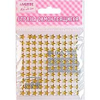 Стразы декор. самокл. deVENTE "Star" 8002008 акрил.,золотистые,8мм,100шт 