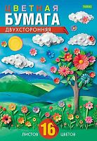 Бумага цв. двухстор. А4 16л.16цв. ХАТ "На солнечной полянке" 32513 ECO,газетка,на скобе