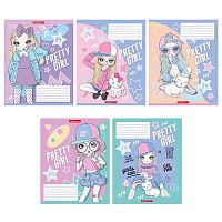 Тетрадь 24л. (клетка) КанцБиз "Крутые девчонки" EAC-11904/5,асс.