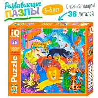 Пазл д/малышей IQ 30эл. АЙРИС "Дикие кошки" 29234 (3+)