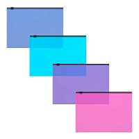 Папка на молнии C6 EK "Fizzy Vivid" 53293 п/прозр.,пластик,асс.