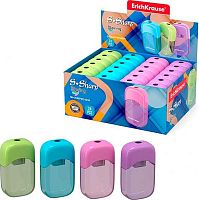 Точилка с контейнером 1отв. EK  S-Sharp 56035 пластик,асс.