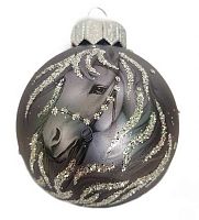 Шар КОЛОМЕЕВ Символ года 2026 "Лошадка контурная" КУ-65-254051/1 стекло, 6,5см,подар.уп.