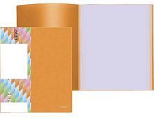 Папка с вкладышами/100 deVENTE А4 "Juicy" 3105718 оранжевая 600мкм фактура "песок" непрозр.