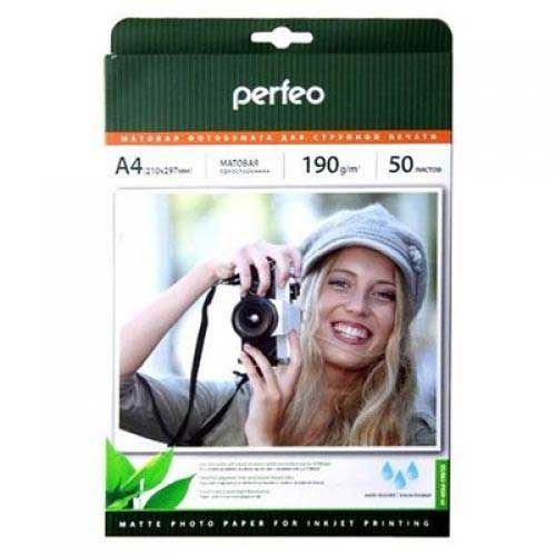 Фотобумага Perfeo А4 190г/м2 матовая 50л. (642917) Фотобумага Perfeo А4 190г/м2 матовая 50л. (642917)