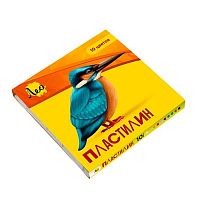 Пластилин 10цв.,200гр. Лео "Ярко" LBMC-0110 к/к