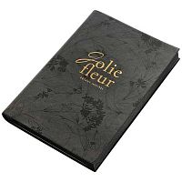 Ежедневник 2026г. А5 176л. INFOLIO кож.зам. "Fleur" I1734/black мягк.обл.,чёрн.срез