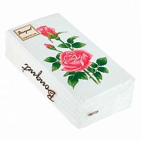 Салфетка бум. Bouquet Оригинал Люкс "Роза" 25295 (20шт),1/8сл.,2-х сл.,33*33см