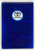 СБ Блокнот А5-  64л. (верх.спираль) пластик AUTO "Toyota"142х200
