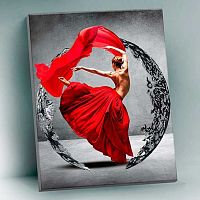 Картина по номерам с поталью платина Котеин "Грация балерины" 40*50см QHR0013 (17цв.)