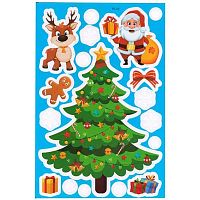 Наклейка на стекло "Новый год" 20*30см W-03 КнW-03