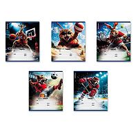 Тетрадь 12л. (клетка) EK "Sport Animals" 64830 обл.мел.карт.,асс.