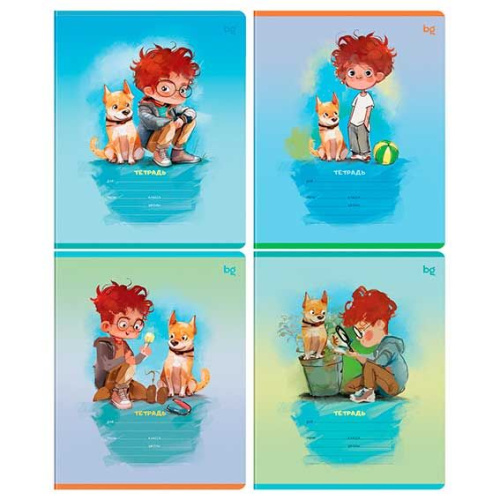 Тетрадь 12л. (клетка) BG "Эксклюзив. Верные друзья" 57333