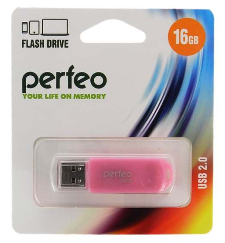 Флеш-драйв16Гб Perfeo C03 Pink Флеш-драйв16Гб Perfeo C03 Pink