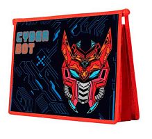 Папка д/тетрадей А4 ПЧЕЛКА ПМ-А4-229 "Cyber bot" пластик,,на молн.,конгрев