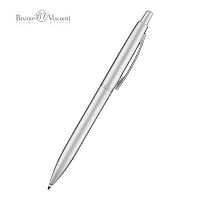 Ручка подар. авт. шар. BV "San Remo" 20-0249/18-12 синяя,1,0мм,серебр.мет.корп.,софт-тач,карт.тубус