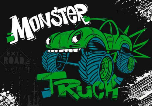 Покрытие настольное д/лепки ПЧЕЛКА 33*23см НПД-1 "Monster truck" пластик