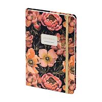 Записная книжка А5 100л. BV "Мегаполис.Флора.Розовое цветение" 3-479/22 тв.обл.,на резинке,лин.