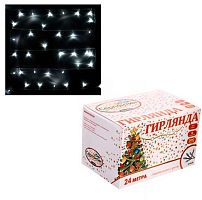Гирлянда д/дома 128-003 белый,24м,280л.,LED,8реж.IP-20,проз.провод,соед.