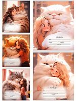 Тетрадь 12л. (линейка) Проф-Пресс "Огромные котики" Т12-3932 цв.мел.обл.,асс.