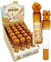 Ластик INTELLIGENT KUKI "Капибара" DL-178/DI-210 выдвижной,100*20мм,футляр с фигуркой,асс.