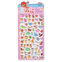 Наклейка декор. зефирная 10*21 "Зверюшки 2" Р22072-3 Ткн1002-6