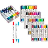 Маркеры акрил. 48цв. deVENTE "Classic&Pastel" 5044507 кругл.корп.,двусторн.,2-4мм,пластик.уп.