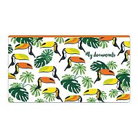 Папка на молнии 260*140мм ФЕНИКС "Туканы" 53234 пластик