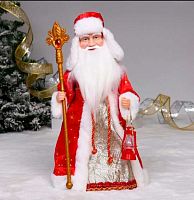 Фигурка НГ "Дед Мороз музыкальный "Волшебство" 40см (красная шубка) 215-0196