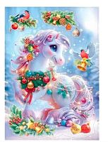 Наклейки оформ. НГ А4 "Символ года 2026. Волшебная лошадка" 7.0000871 двухстор.