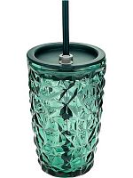 Стакан  420мл Миленд "Необыкновенный" СП-7530 стекло,с трубочкой