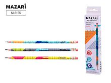 Карандаш ч/гр. пластик. с ласт. MAZARI "Таблица умножения" M-6155, HB